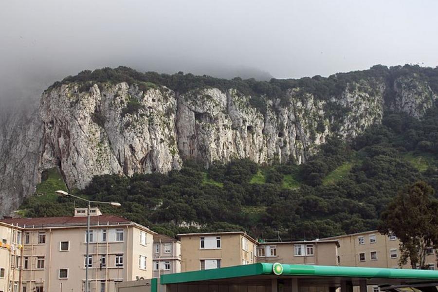 Exterior vista of the Great Siege Tunnels, Gibraltar