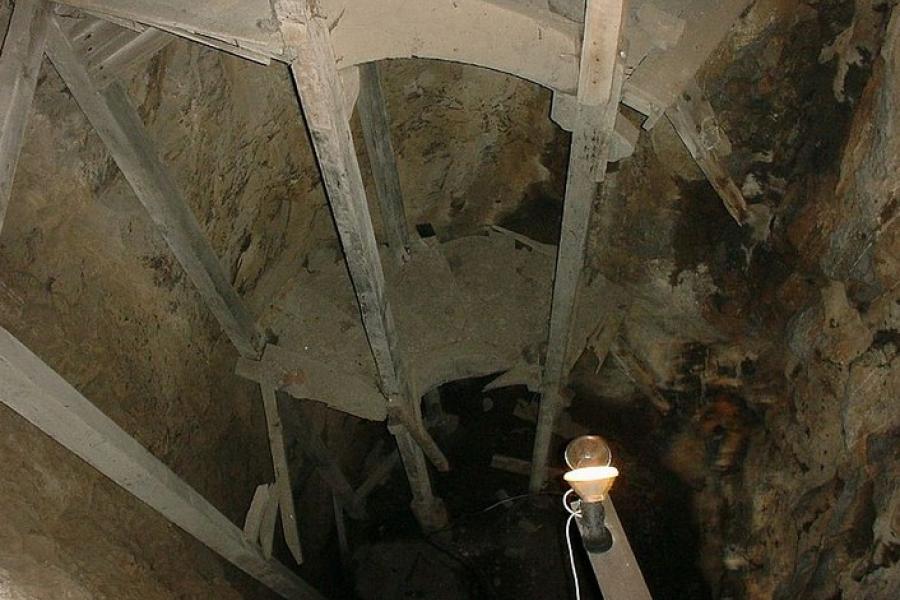 Interior stairwell, Great Siege Tunnels, Gibraltar