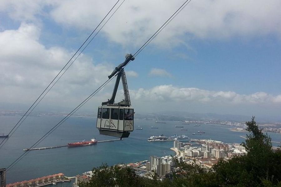 Cable car takes you to the Upper Rock of Gibraltar