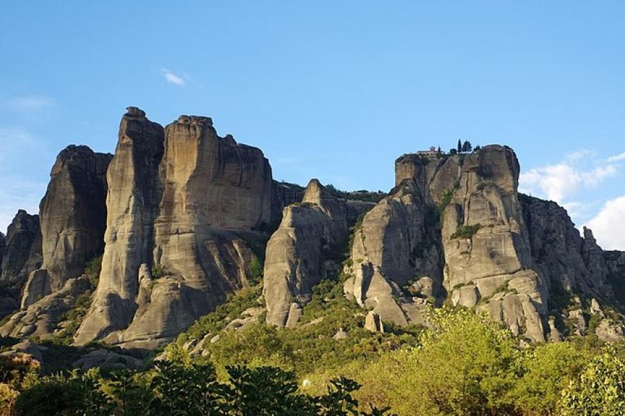 Front view of Meteora, Greece