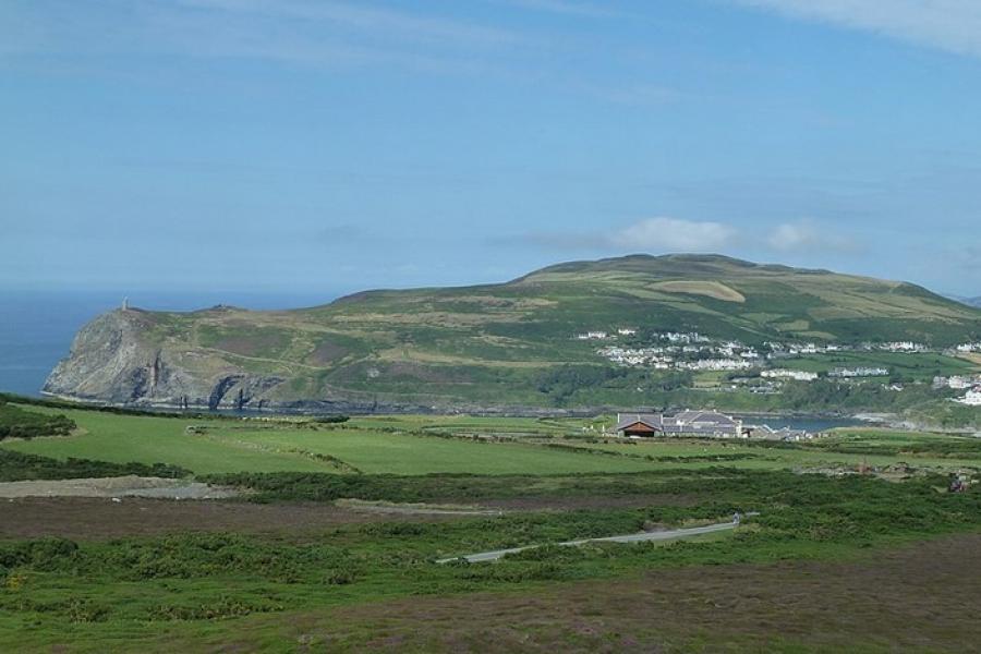 Isle of Man - Vista of coastal countryside.